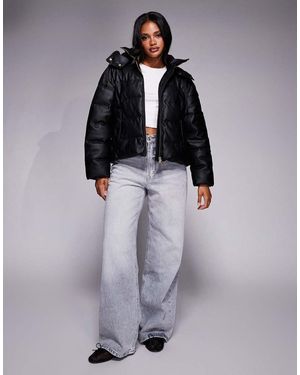 ARMANI EXCHANGE Hooded Puffer Jacket - Grey