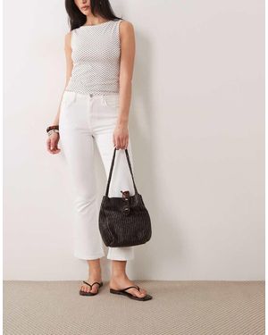 ASOS Crop Kick Flare Jean - Pink