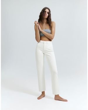 Pull&Bear Petite High-waist Mom Fit Jeans - White