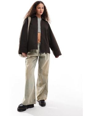 Weekday Wax Coated Barn Jacket - Brown