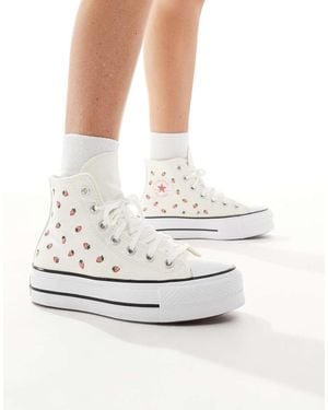 Converse Chuck Taylor All Star Lift Hi Trainers - White