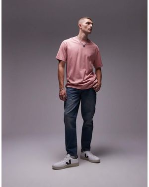 TOPMAN Vaqueros De Corte Tapered Con De -Azul - Gris