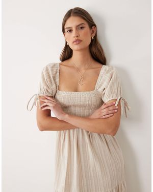 Wednesday's Girl – gestuftes midaxi-hängerkleid - Natur