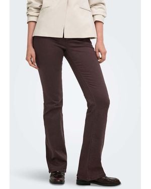 ONLY Blush Pantaloni A Zampa Vita Media - Multicolore