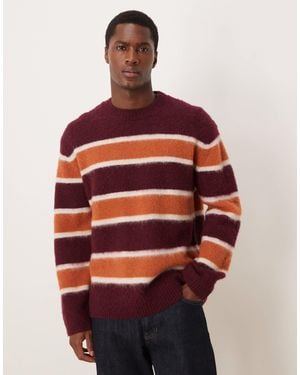 ARKET – pullover mit rundhalsausschnitt und streifen - Rot