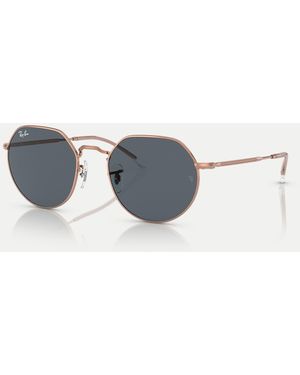 Ray-Ban – jack – ungewöhnlich geformte sonnenbrille - Blau