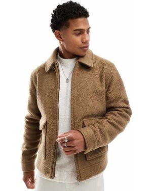 New Look Boucle Jacket - Brown