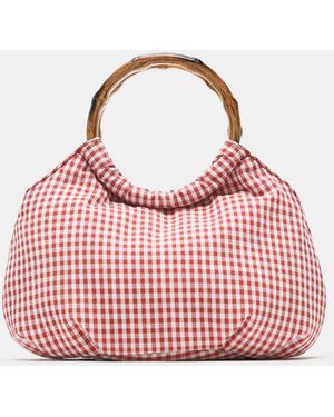 Pull&Bear – handtasche mit vichy-karomuster - Pink