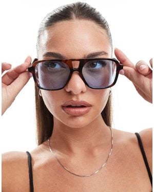Cotton On Cotton On Peyton Aviator Sunglasses - Brown