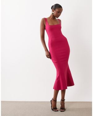 Vesper – ärmelloses midikleid aus bengaline - Pink