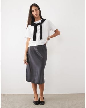 ARKET Satin Midi Skirt - Multicolour