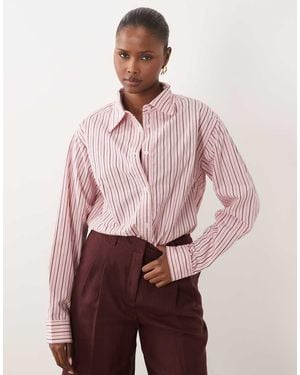 Nobody's Child Hestia Camicia Rilassata Con Colletto A Righe - Rosso