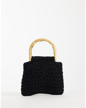 Mango Knitted Handbag - Black