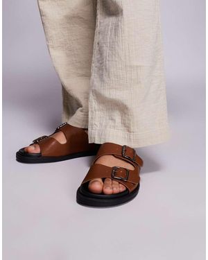 ASOS Two Strap Sandals - Natural
