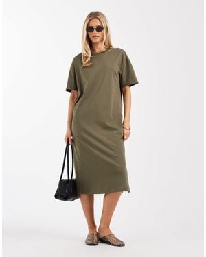 Vero Moda Oversized T-Shirt Dress - Green