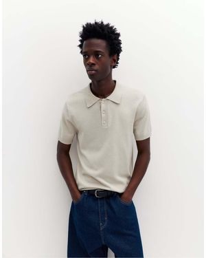 Pull&Bear Short Sleeve Polo Shirt - Blue
