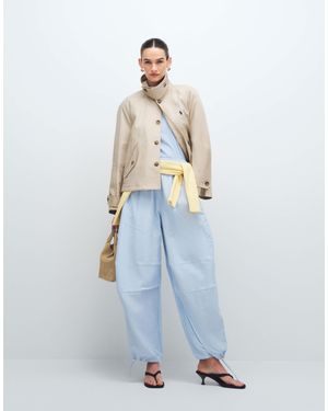 BRONZE SNAKE Lavinia Pinstripe Pants - Blue