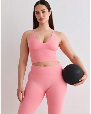 Aim'n – shape seamless – hinten überkreuztes bustier - Pink