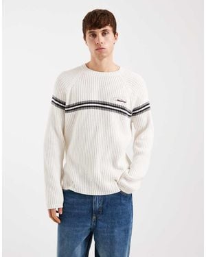 Hollister Retro Knitted Crew Neck Jumper - White