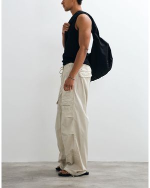 Weekday Drawstring Workwear Pants - White