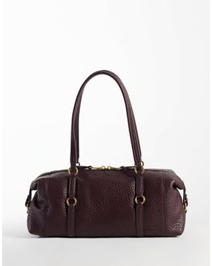 Mango Sac bowling porté épaule - Violet