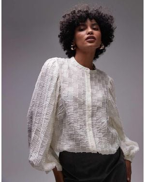 & Other Stories Blouse With Volume Sleeves - Grey