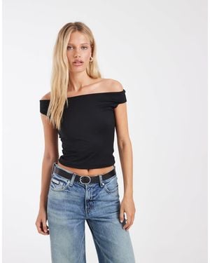 Hollister Seamless Off Shoulder Top - Blue