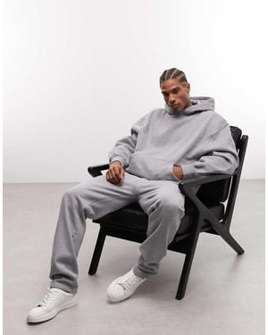 ASOS Premium Heavyweight Straight Leg Joggers - Purple
