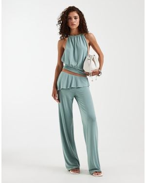 Motel Sakano Wide Leg Trousers - Blue