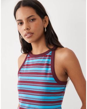 ASOS Gestreepte Contrasttop Zonder Mouwen - Blauw