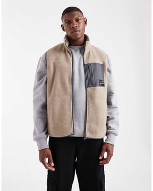 JJ Rebel Fleece Hemdje Met Rits - Naturel