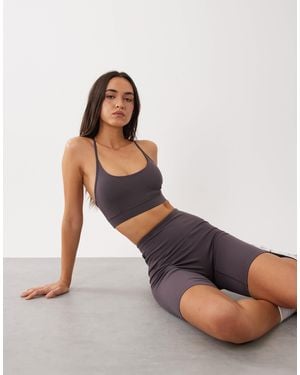4505 Icon Light Support Sports Bra With Adjustable Straps - Grey