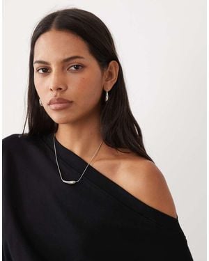 ASOS Getailleerde Top Met Afhangende Schouders - Zwart