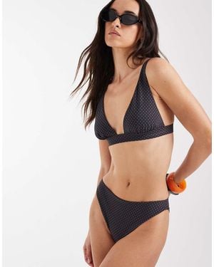 & Other Stories High Leg Bikini Bottom - Black
