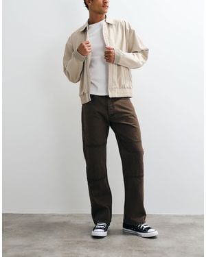 No Problemo 100% Cotton Double Knee Twill Straight Leg Trousers - White