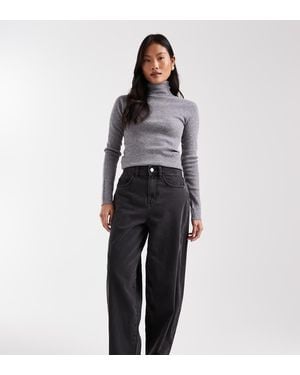 Vero Moda Kirsa High Waist Barrel Leg Jeans - Black
