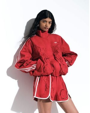 adidas Originals x ASOS Oversized Cutwork Track Jacket - Red