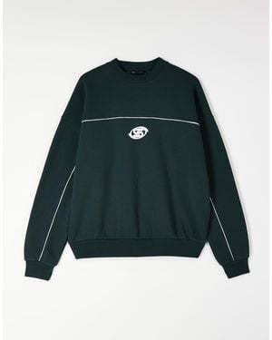 ASOS Sweat ultra-oversize à logo imprimé et liseré - Vert