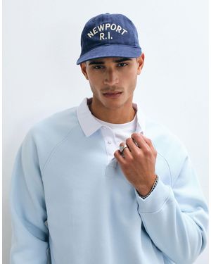 ASOS Lockeres raglan-rugbyshirt - Blau
