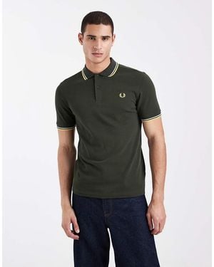 Fred Perry Twin Tipped Logo Polo Shirt - Green
