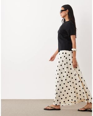 Jdy A-Line Satin Maxi Skirt - Natural