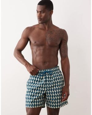 ASOS Mid-length Swim Shorts - Blue