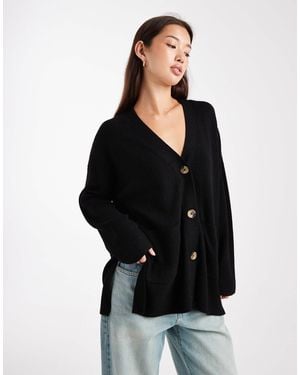 ONLY – oversize-strickjacke - Schwarz