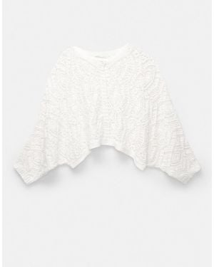 Pull&Bear Open-knit Cardigan - White
