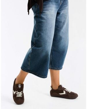 Bershka Retro-sneaker mit flacher sohle - Weiß