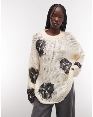 The Ragged Priest Strickpullover mit offenem strickmuster - Natur