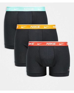 Nike Everyday Cotton Stretch 3 Pack Boxer Brief - Black