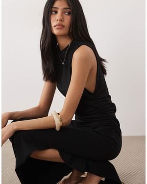 ASOS – ärmelloses midikleid - Schwarz