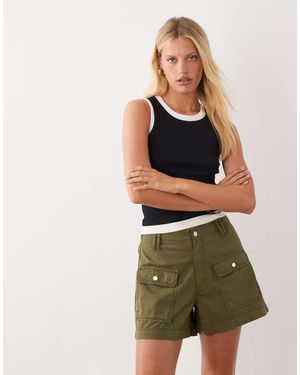 ASOS Utility Short Met Zakdetail - Groen