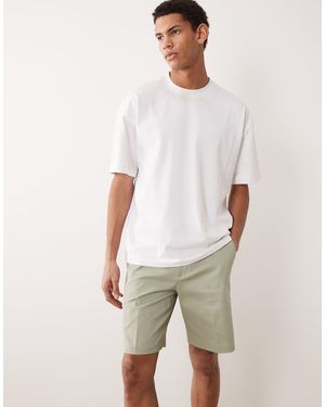 ASOS Tailored Cotton Rich Regular Chino Shorts - Natural